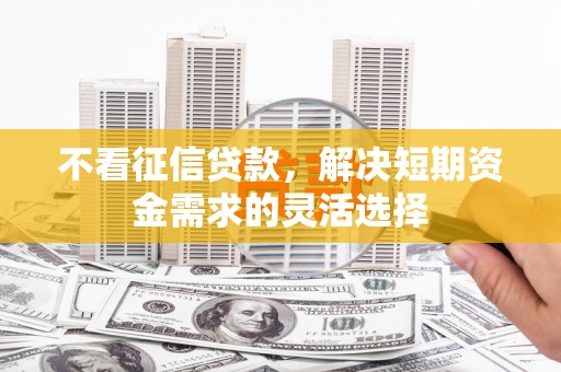 灵山不看征信贷款，解决短期资金需求的灵活选择