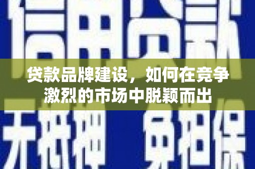 灵山贷款品牌建设，如何在竞争激烈的市场中脱颖而出