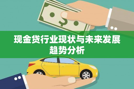 灵山现金贷行业现状与未来发展趋势分析