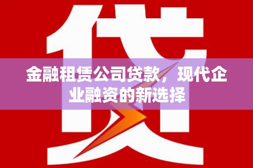 灵山金融租赁公司贷款，现代企业融资的新选择