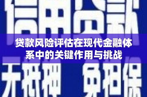 灵山贷款风险评估在现代金融体系中的关键作用与挑战