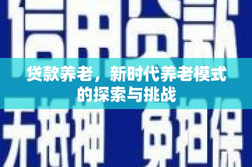 灵山贷款养老，新时代养老模式的探索与挑战