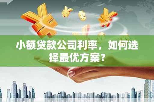 灵山小额贷款公司利率，如何选择最优方案？