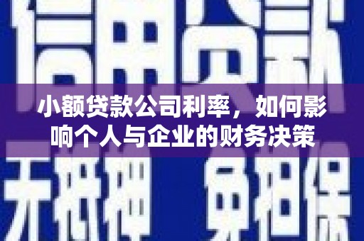 灵山小额贷款公司利率，如何影响个人与企业的财务决策