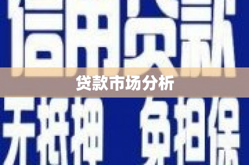 灵山贷款市场分析