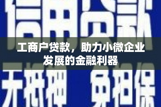 灵山工商户贷款，助力小微企业发展的金融利器