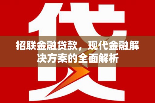 灵山招联金融贷款，现代金融解决方案的全面解析