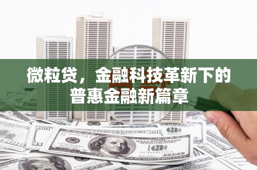 灵山微粒贷，金融科技革新下的普惠金融新篇章