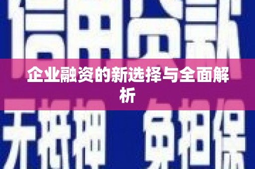 灵山企业融资的新选择与全面解析